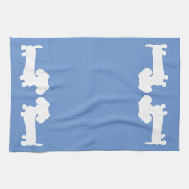 Dachshund Kitchen Dish Towel Cornblomma Blue Kökshandduk