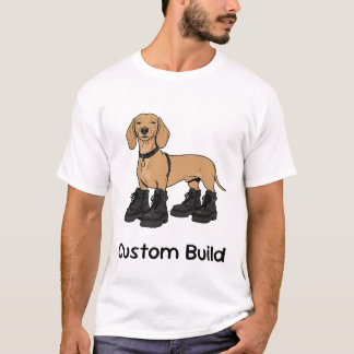 Dachshund Klumpiga Stövlar Rolig Hund Gåva T-Shirt