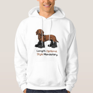 Dachshund Klumpiga Stövlar Rolig Hund Gåva T-Shirt Hoodie