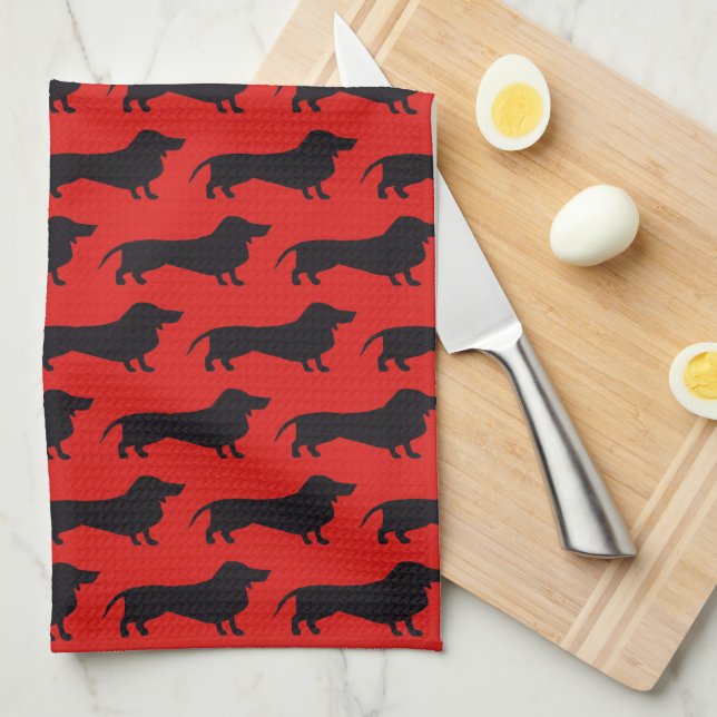 Dachshund Kökshandduk (Vikt i Fjärdedel)