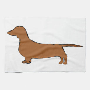 dachshund kökshandduk