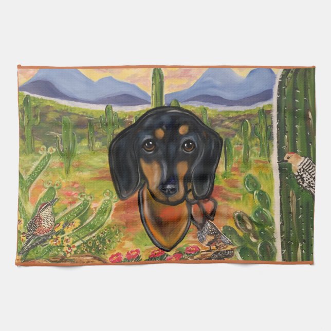 DACHSHUND KÖKSHANDDUK (Horisontell)