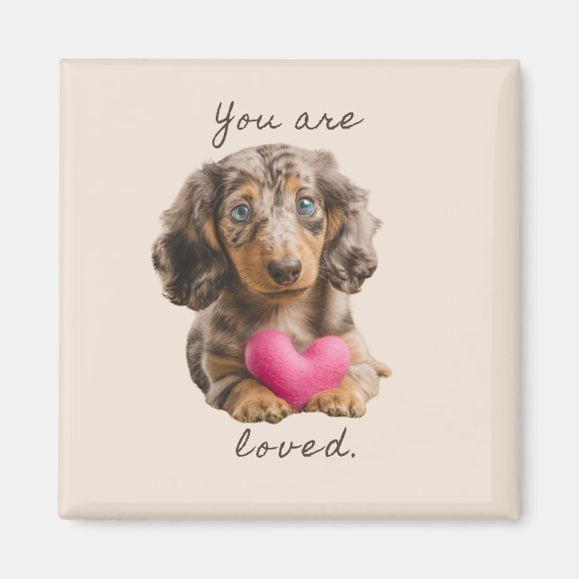 Dachshund Köksmagnet – Sött Sausage Hund Gåva Magnet (Framsidan)