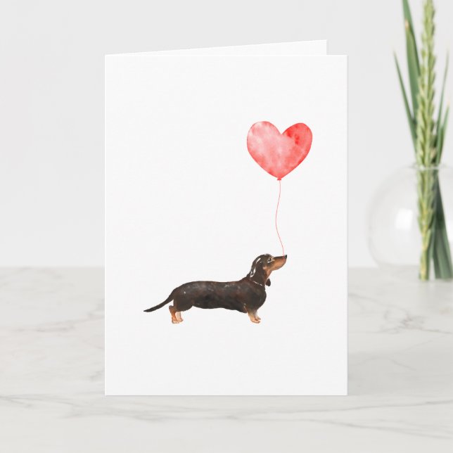 Dachshund-kort för Valentineser, kort för Hund (Framsida)