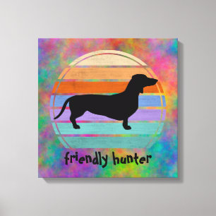 Dachshund Kort Hair - Silhouette 1 Canvastryck