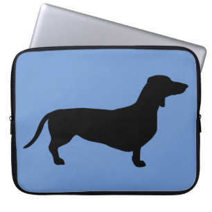 Dachshund Kort Hair - Silhouette 1 Laptop Fodral