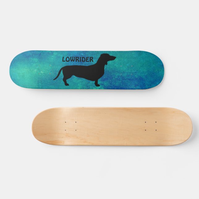 Dachshund Kort Hair - Silhouette 1 Mini Skateboard Bräda 18,5 Cm (Horz)