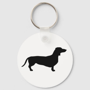 Dachshund Kort Hair - Silhouette 1 Nyckelring