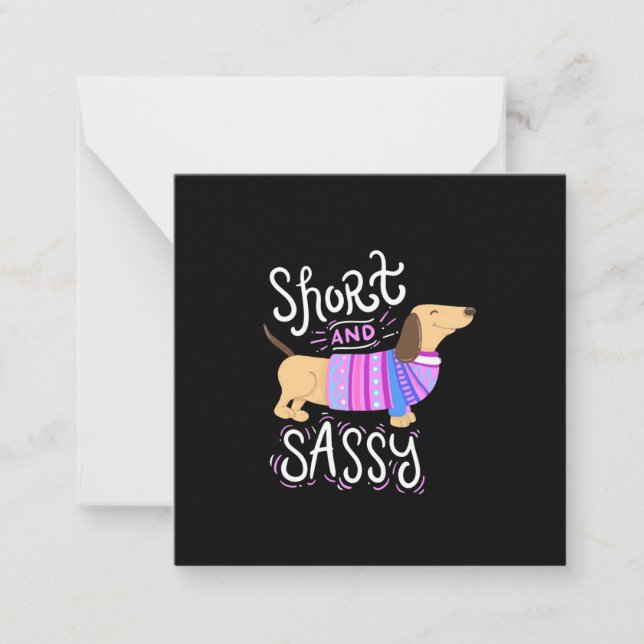 Dachshund Kort och Sassy (Framsida)