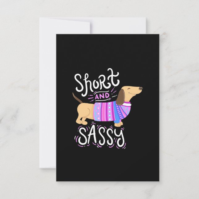 Dachshund Kort och Sassy (Framsida)