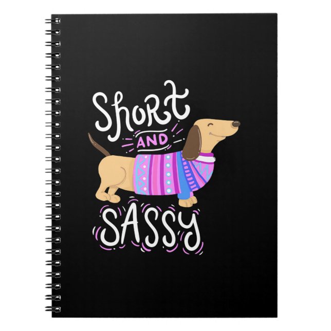 Dachshund Kort och Sassy Anteckningsbok (Framsidan)