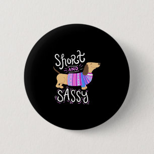 Dachshund Kort och Sassy Knapp