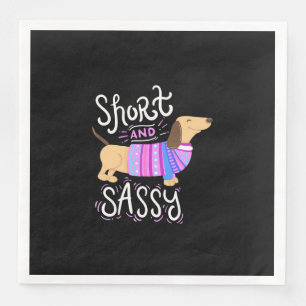 Dachshund Kort och sassy Pappersservett