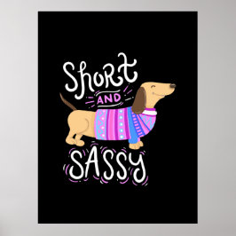 Dachshund Kort och Sassy Poster