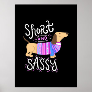 Dachshund Kort och Sassy Poster