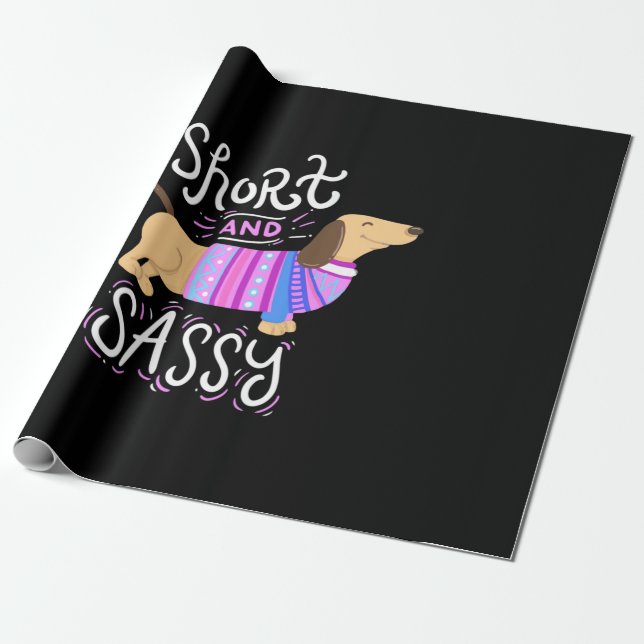 Dachshund Kort och Sassy Presentpapper (Utrullad)
