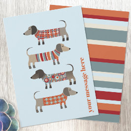 Dachshund Korv Hund Personlig Platt Kort