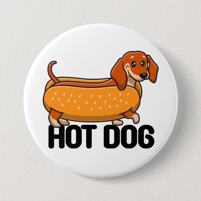 Dachshund Korv Knapp (Framsida)