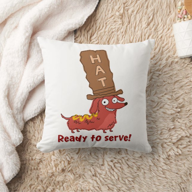 Dachshund Korv Puns Kudde (Filt)