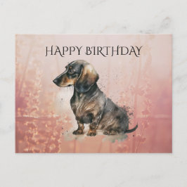 DACHSHUND Korvhund med redigerbar text  Vykort