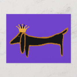 Dachshund Kung Vykort