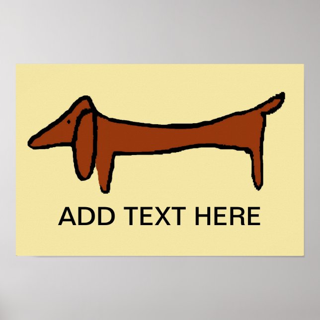 Dachshund, lägg till text poster (Framsidan)