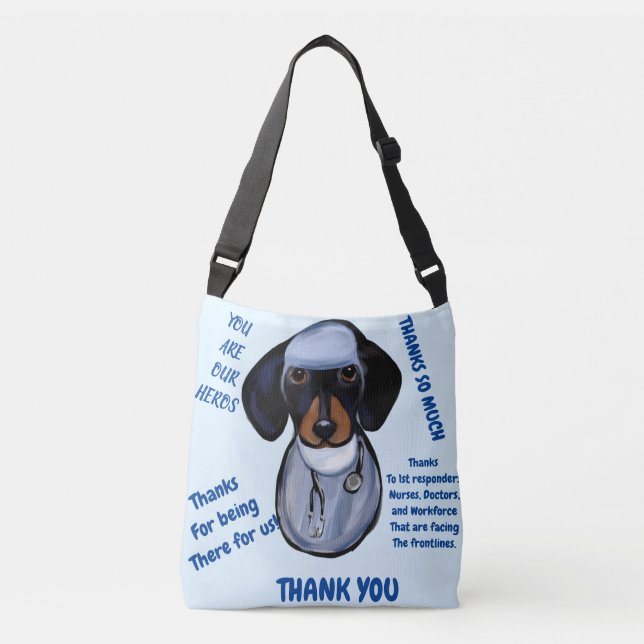 DACHSHUND LÄKARE AXELVÄSKA (Framsida)