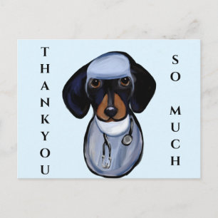 DACHSHUND LÄKARE VYKORT