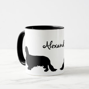Dachshund Lång Hår - Siluett 1 Mugg