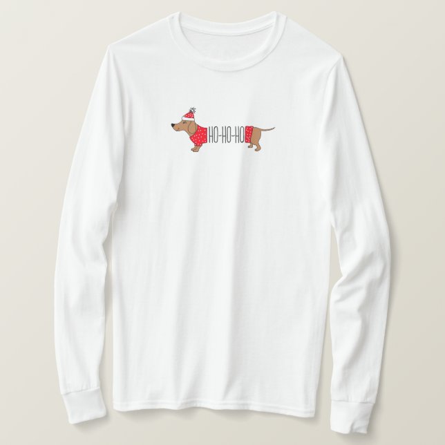 Dachshund-Långärmaden T-Shirt (Design framsida)