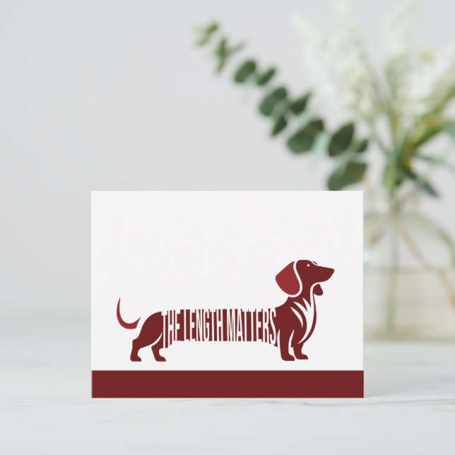 Dachshund - Längden är viktig Vykort (Stående Fram)