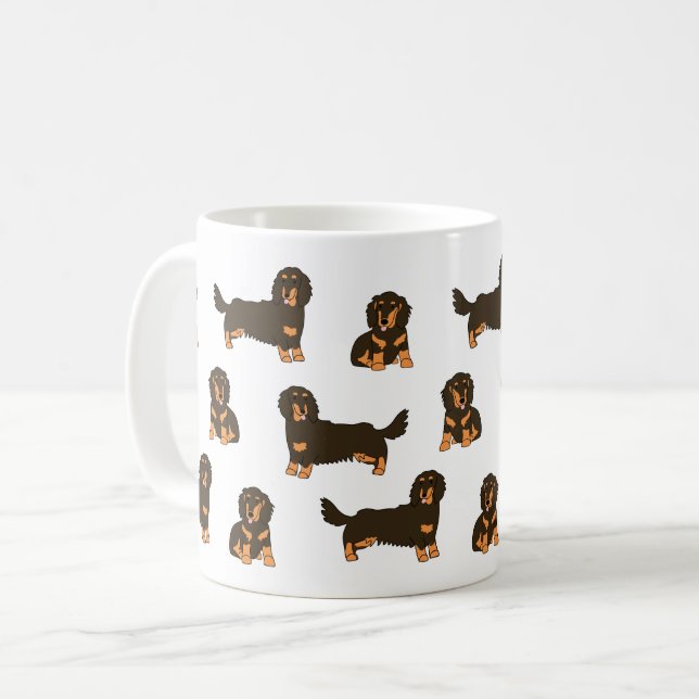 Dachshund, långdragen kaffemugg (Framsida vänster)