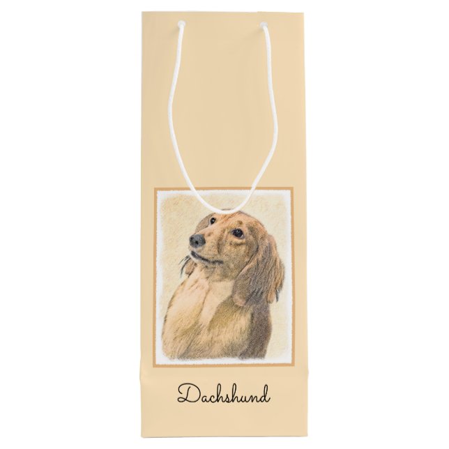 Dachshund (Långhårig) - Original Hund Art (Baksidan)