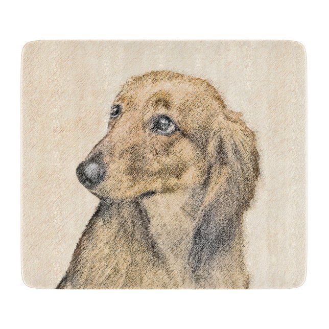 Dachshund (Långhårig) - Original Hund Art (Framsidan)