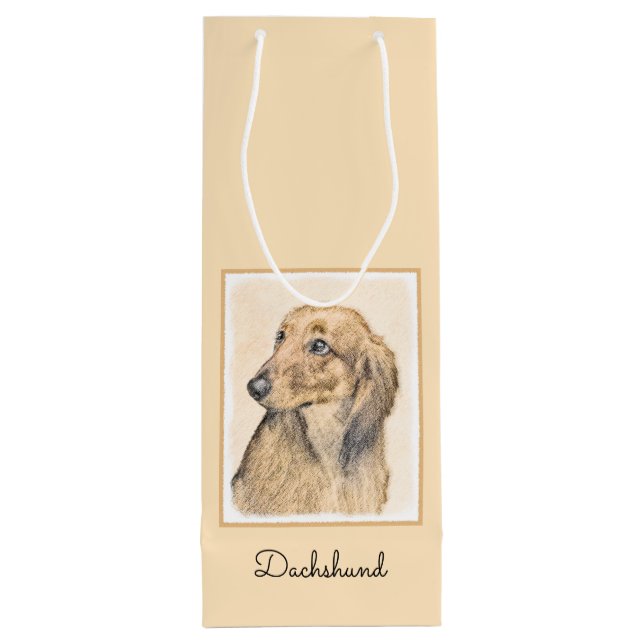 Dachshund (Långhårig) - Original Hund Art (Baksidan)