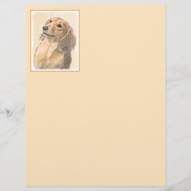 Dachshund (Långhårig) - Original Hund Art (Framsida)