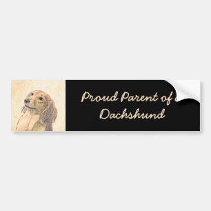 Dachshund (Långhårig) - Original Hund Art Bildekal