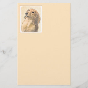 Dachshund (Långhårig) - Original Hund Art Brevpapper