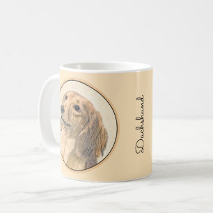 Dachshund (Långhårig) - Original Hund Art Kaffemugg