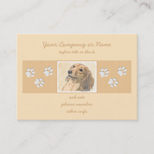 Dachshund (Långhårig) - Original Hund Art Visitkort