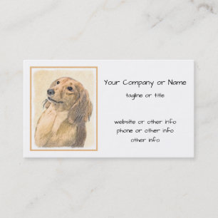 Dachshund (Långhårig) - Original Hund Art Visitkort