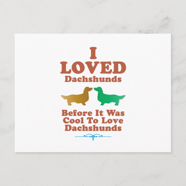 Dachshund Långhårig Vykort (Framsida)