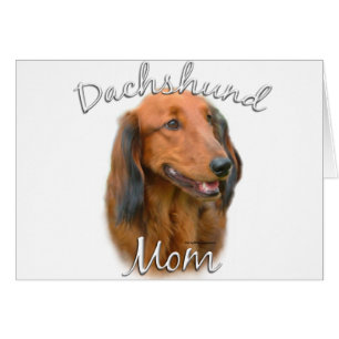 Dachshund (långhåriga) Mamma 2 Hälsningskort