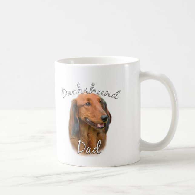 Dachshund (långhåriga) Pappa 2 Kaffemugg (Höger)