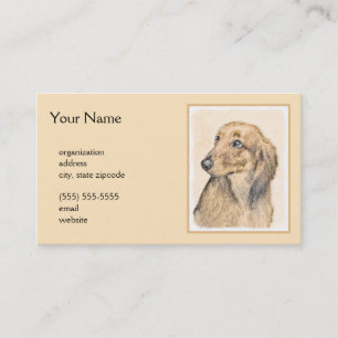 Dachshund (Långhårigare) - originalbild Visitkort