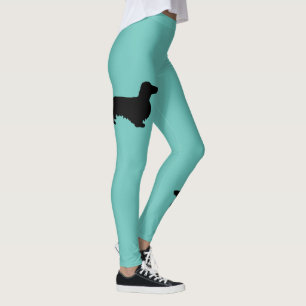 Dachshund Långt Hår - Siluett 1 Leggings