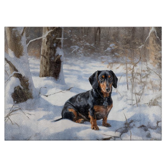 Dachshund Låt det snöa jul (Framsidan)