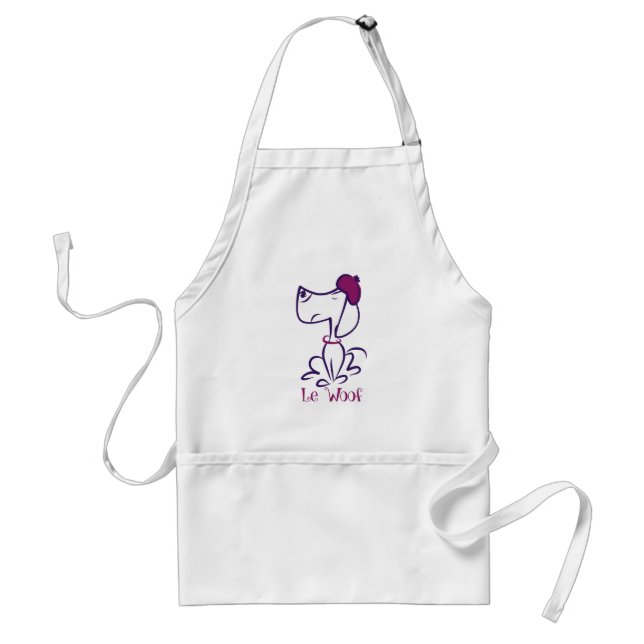 Dachshund Le Woof Apron Förkläde (Framsidan)