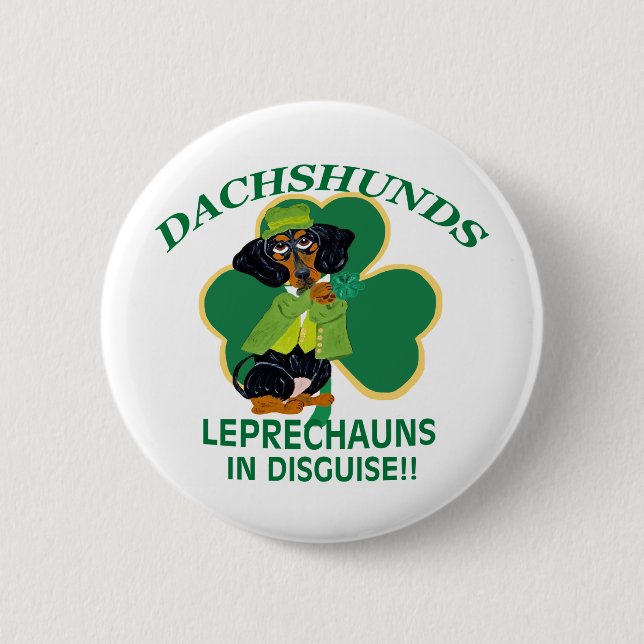 Dachshund Leprechaun Knapp (Framsida)