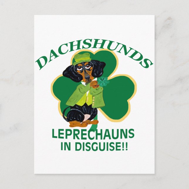 DACHSHUND LEPRECHAUN VYKORT (Framsida)